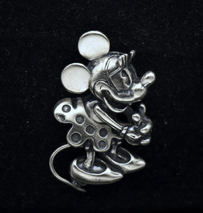 Disney - Vintage Sterling Silver Minnie Mouse Lapel Pin