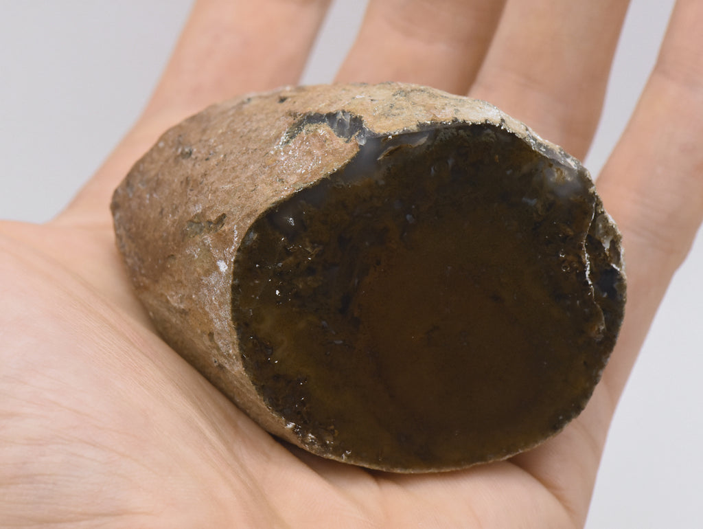 Moss Agate Partially Polished Mineral Specimen