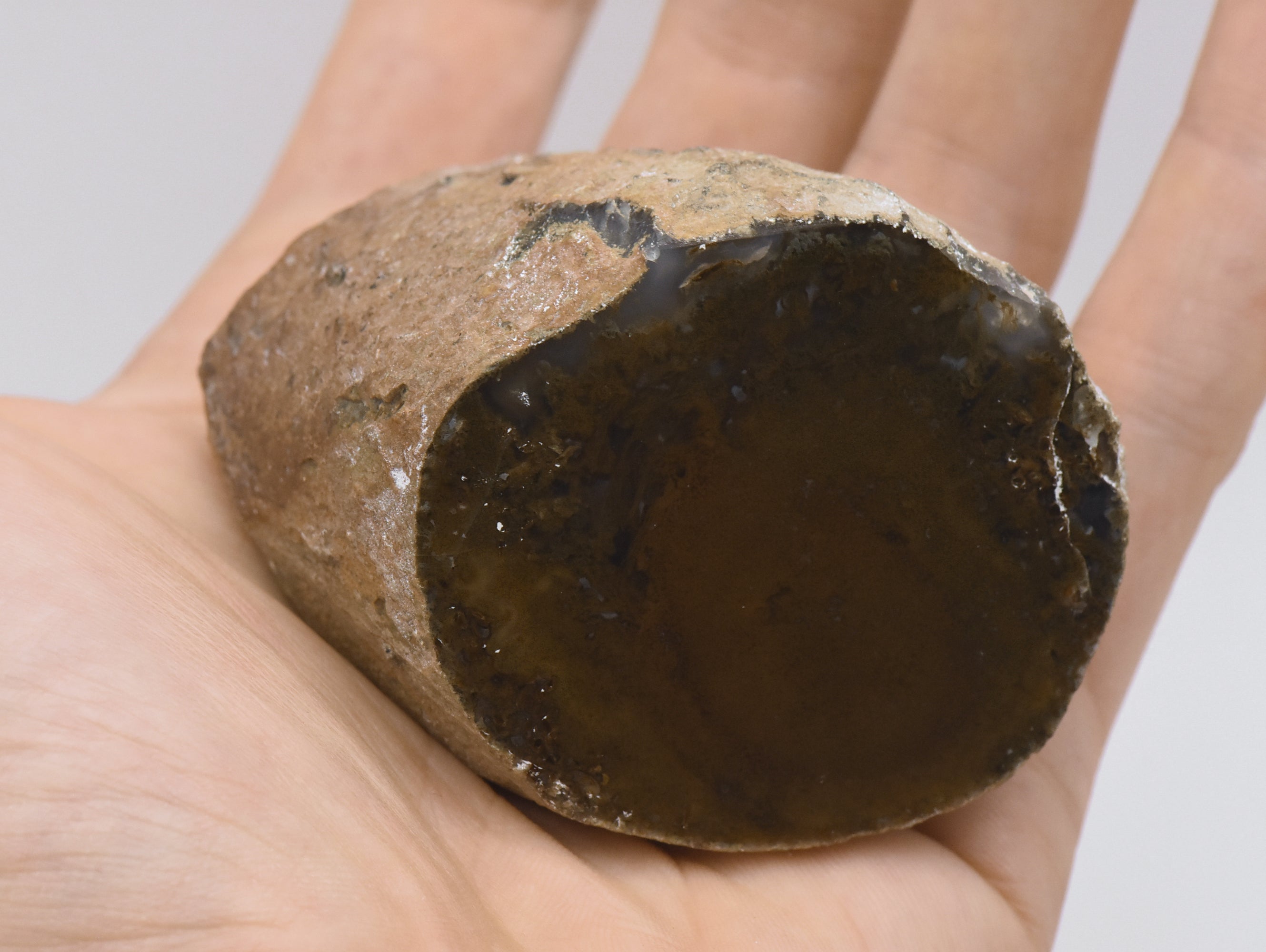 Moss Agate Partially Polished Mineral Specimen