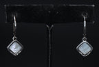 Vintage Mother of Pearl Sterling Silver Dangle Earrings