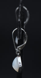 Vintage Mother of Pearl Sterling Silver Dangle Earrings