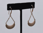 Vintage Sterling Silver Copper Tone Dangle Earrings