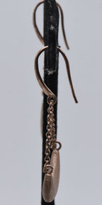 Vintage Sterling Silver Copper Tone Dangle Earrings