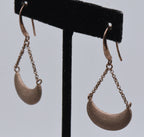 Vintage Sterling Silver Copper Tone Dangle Earrings