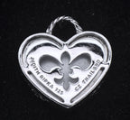 Judith Ripka - Sterling Silver Mother of Pearl & CZ Heart Pendant