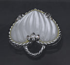 Judith Ripka - Sterling Silver Mother of Pearl & CZ Heart Pendant