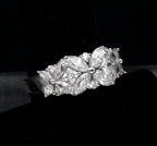 Vintage Cubic Zirconia Sterling Silver Ring - Size 8