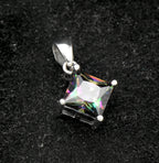 Vintage Mystic Quartz Sterling Silver Pendant