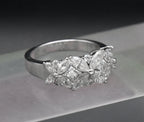 Vintage Cubic Zirconia Sterling Silver Ring - Size 8