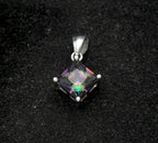 Vintage Mystic Quartz Sterling Silver Pendant