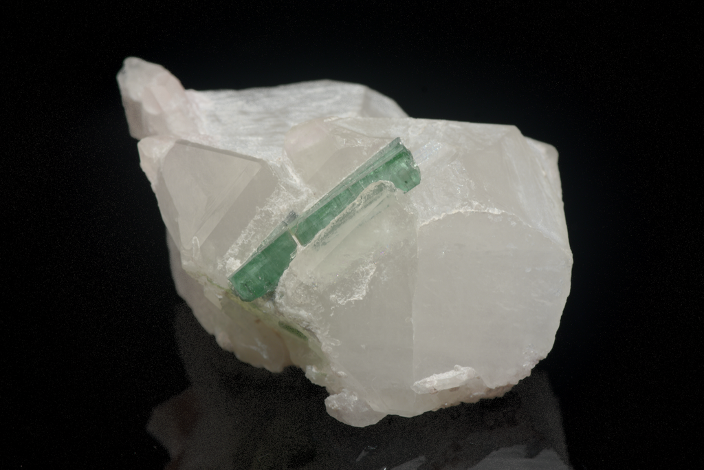 Morganite with Green Tourmaline Mineral Specimen - 70g