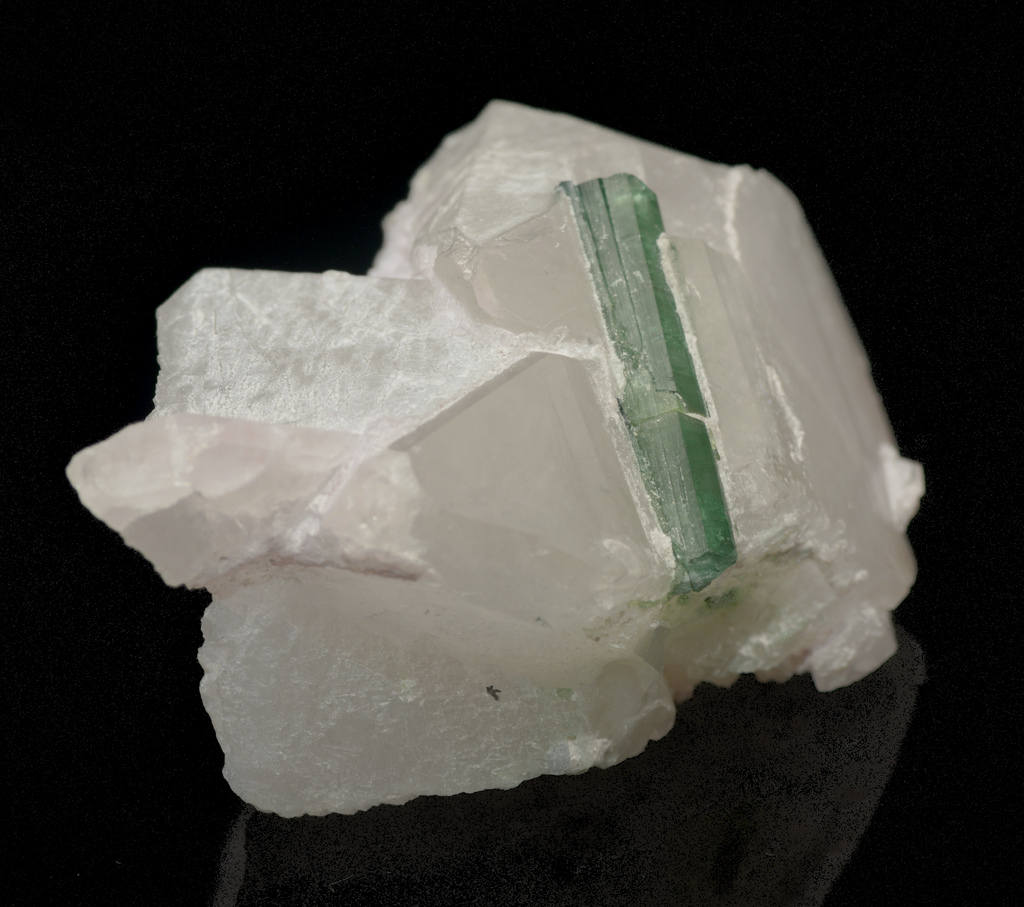 Morganite with Green Tourmaline Mineral Specimen - 70g