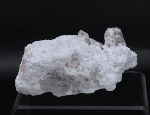 Morganite and Quartz on Matrix Mineral Specimen - Afghanistan