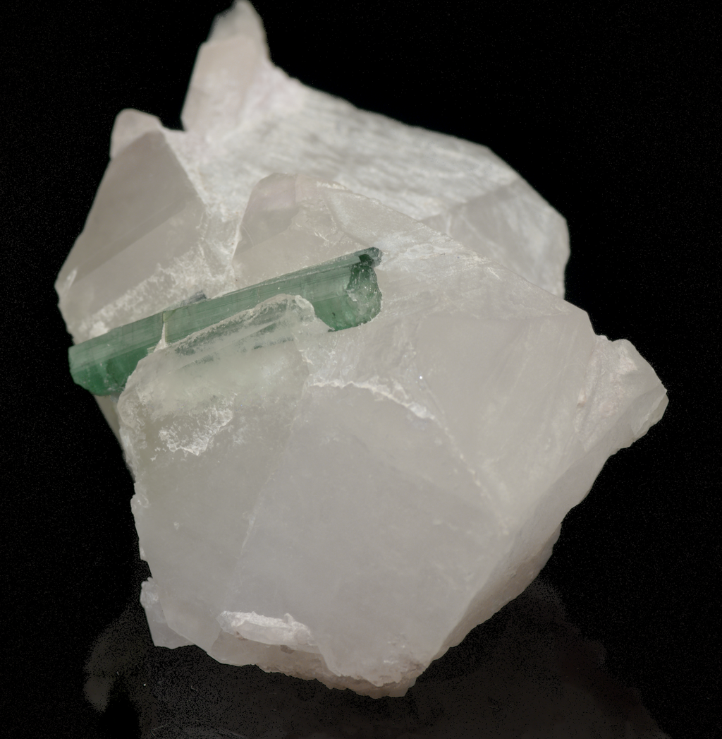 Morganite with Green Tourmaline Mineral Specimen - 70g