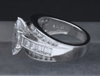 Stunning Sterling Silver Cubic Zirconia Ring - Size 6.25