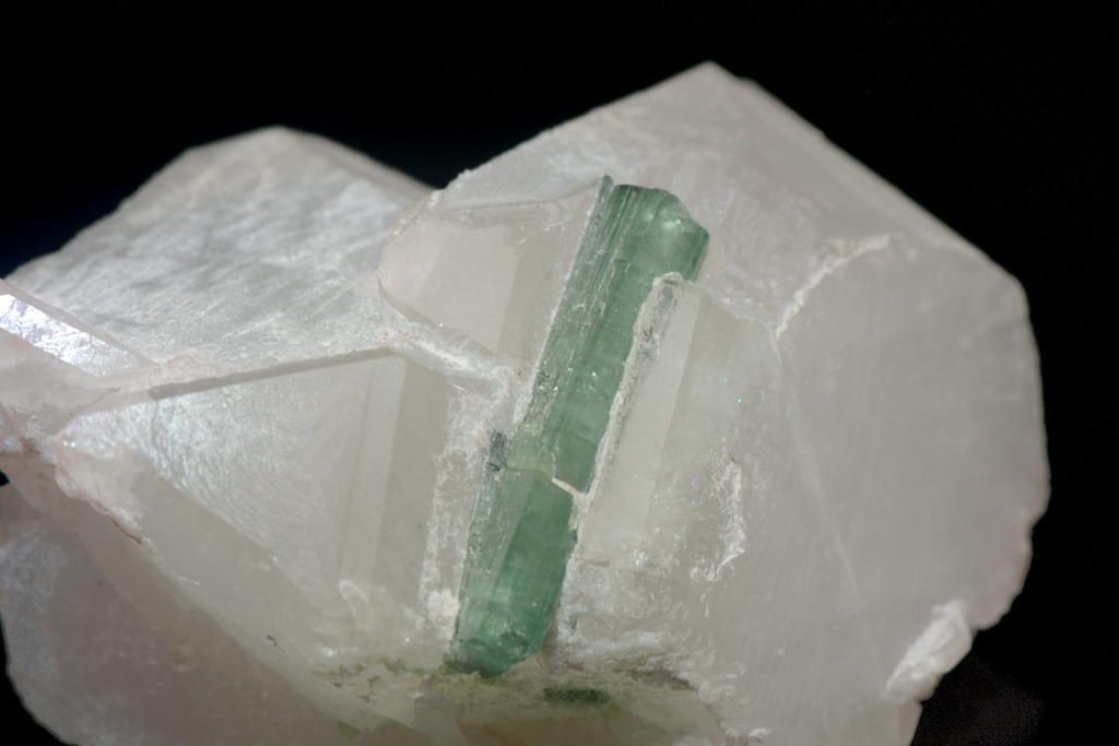 Morganite with Green Tourmaline Mineral Specimen - 70g