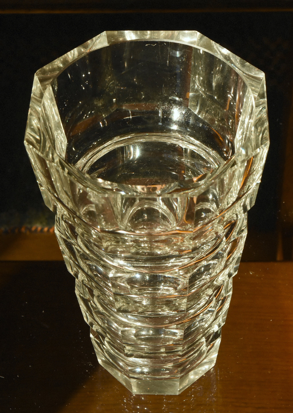 Moser - Vintage Josef Hoffman Faceted Glass Vase