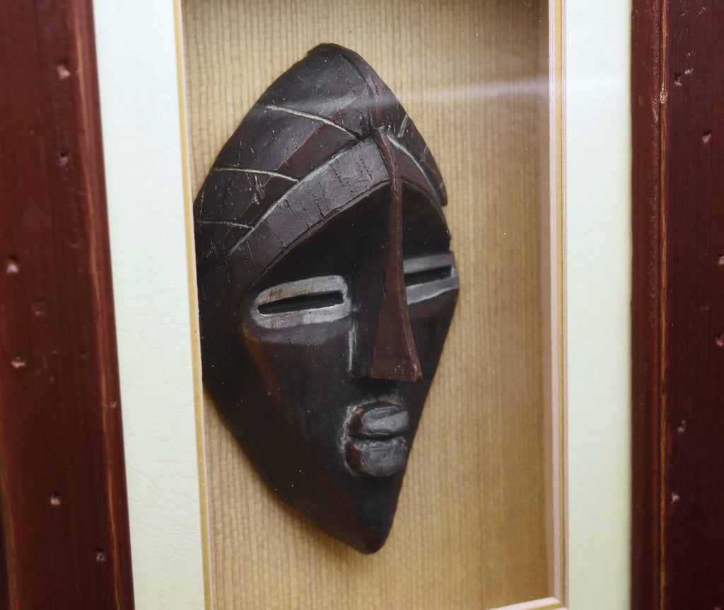Decorative Carved Mask Shadow Box Wall Art