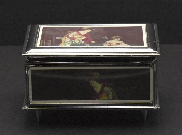 Petare-line - Vintage Metal Geisha Music Jewelry Box
