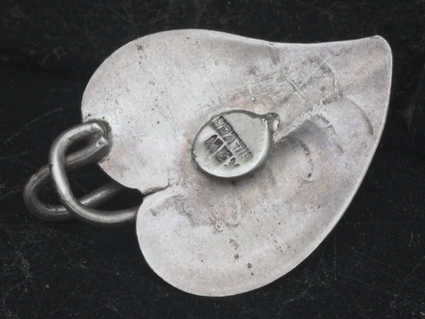 Handmade Vintage Silver Foliate Pendant