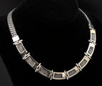 Vintage Handmade Sterling Silver and Gold Necklace - 17"