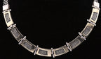 Vintage Handmade Sterling Silver and Gold Necklace - 17"