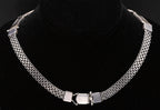 Vintage Handmade Sterling Silver and Gold Necklace - 17"