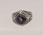 Sarda - Vintage Mystic Quartz Sterling Silver Ring - Size 9