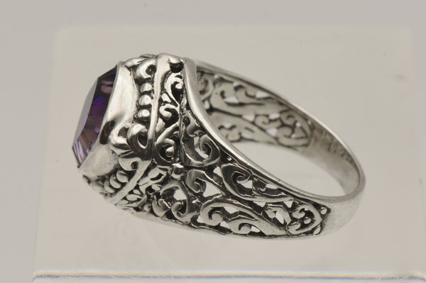 Sarda - Vintage Mystic Quartz Sterling Silver Ring - Size 9