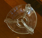 Vintage Divided Glass Candy Dish