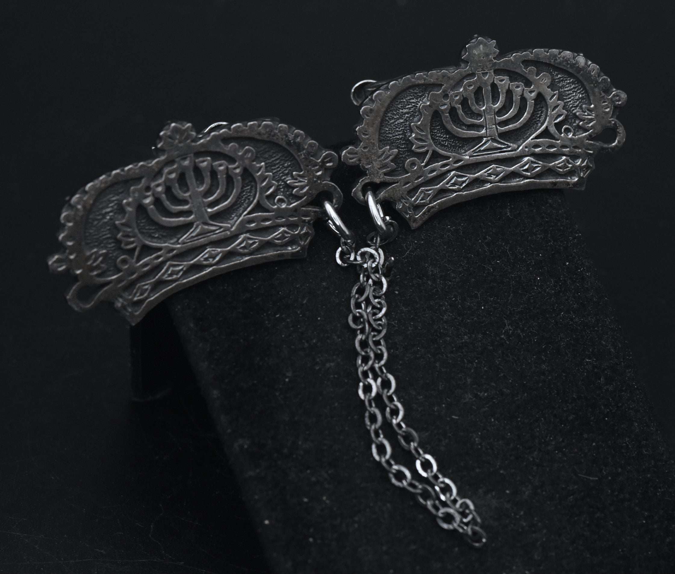 Nissim Hizme - Vintage Handmade Sterling Silver Tallit Clips