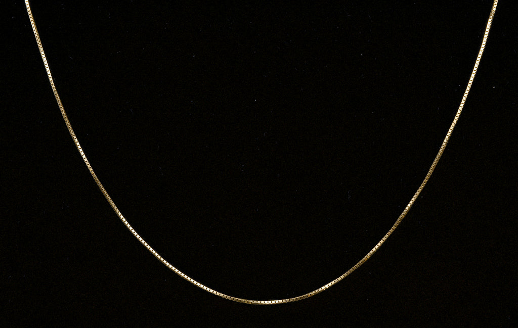Vintage 14k Box Link Italian Chain Necklace - 18.75"