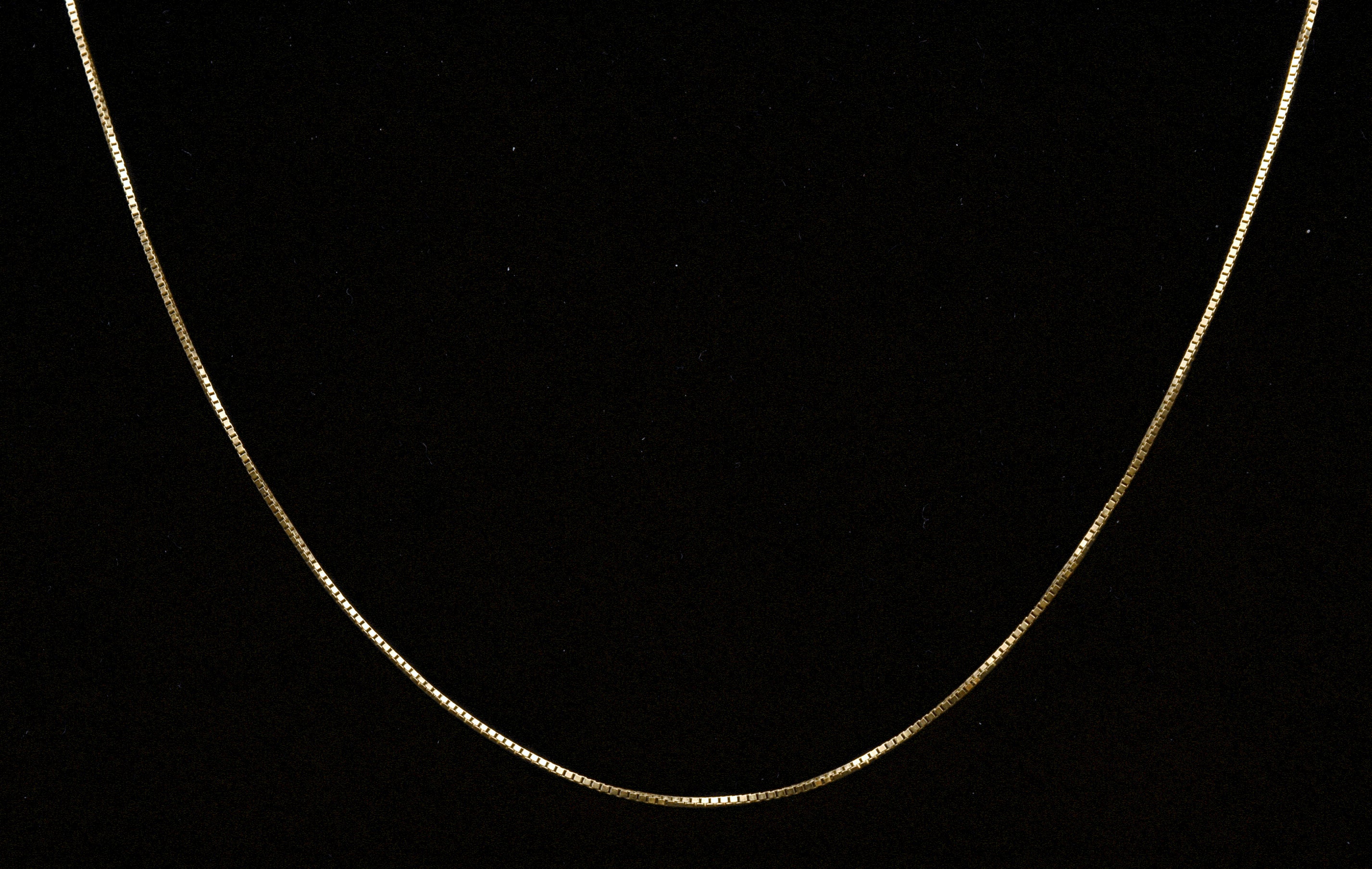 Vintage 14k Box Link Italian Chain Necklace - 18.75"
