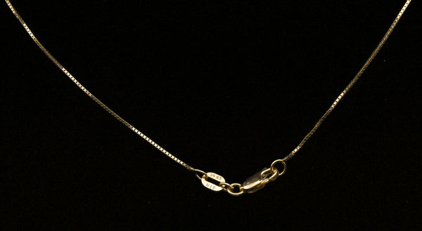 Vintage 14k Box Link Italian Chain Necklace - 18.75"