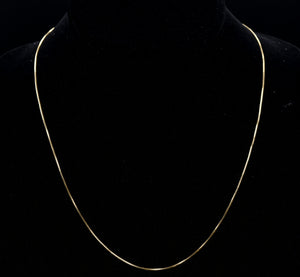 Vintage 14k Box Link Italian Chain Necklace - 18.75"