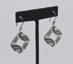 Ninos DeChammo - Vintage Sterling Silver Square Dangle Earrings