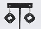 Ninos DeChammo - Vintage Sterling Silver Square Dangle Earrings