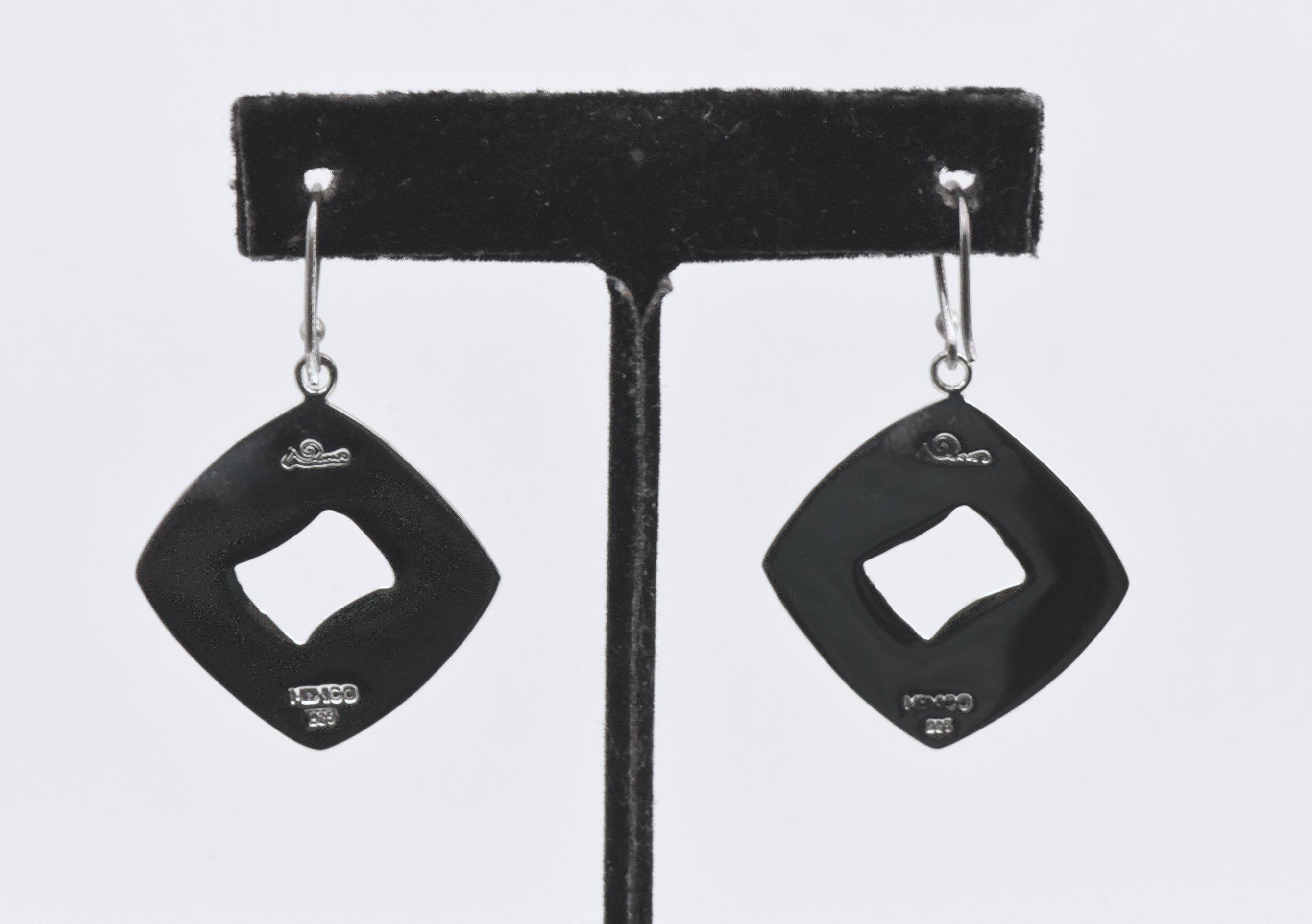 Ninos DeChammo - Vintage Sterling Silver Square Dangle Earrings