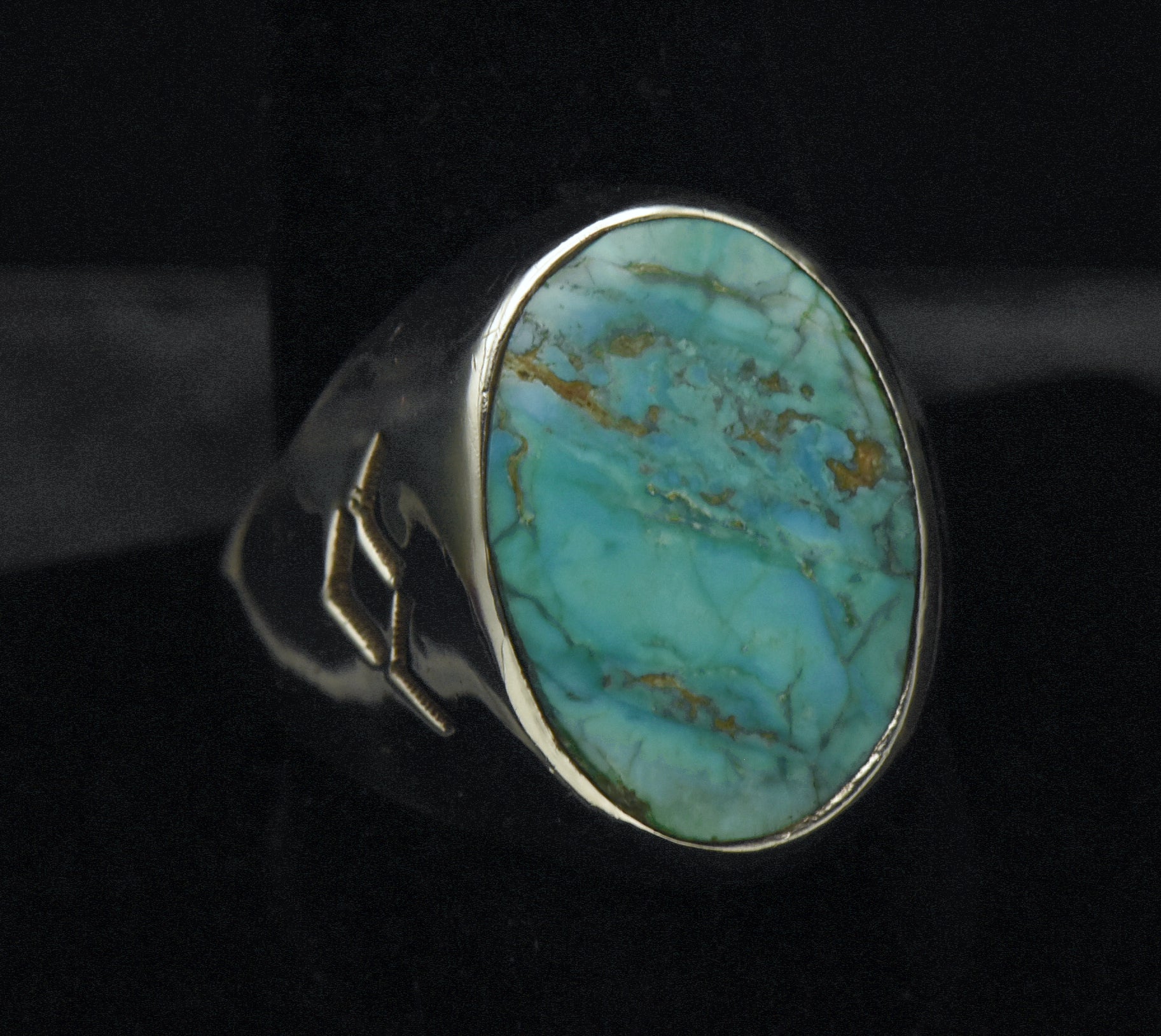 Vintage Sterling Turquoise Ring, Southwestern Sterling Silver Turquoise Statement Ring, Vintage Southwestern Hand Made Ring, orders Vintage Jewelry