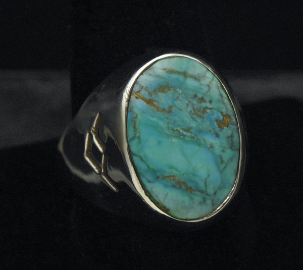 Vintage Sterling Silver and Turquoise Southwestern Style Ring - Size 11