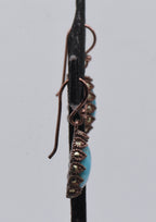 Vintage Copper and Turquoise Dangle Earrings
