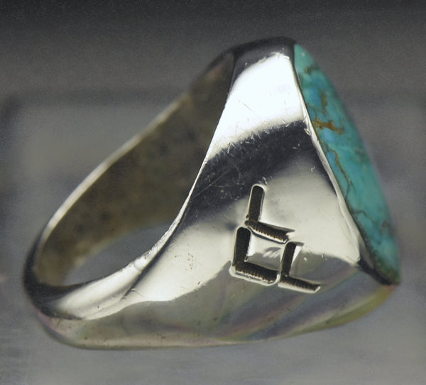 Vintage Sterling Silver and Turquoise Southwestern Style Ring - Size 11