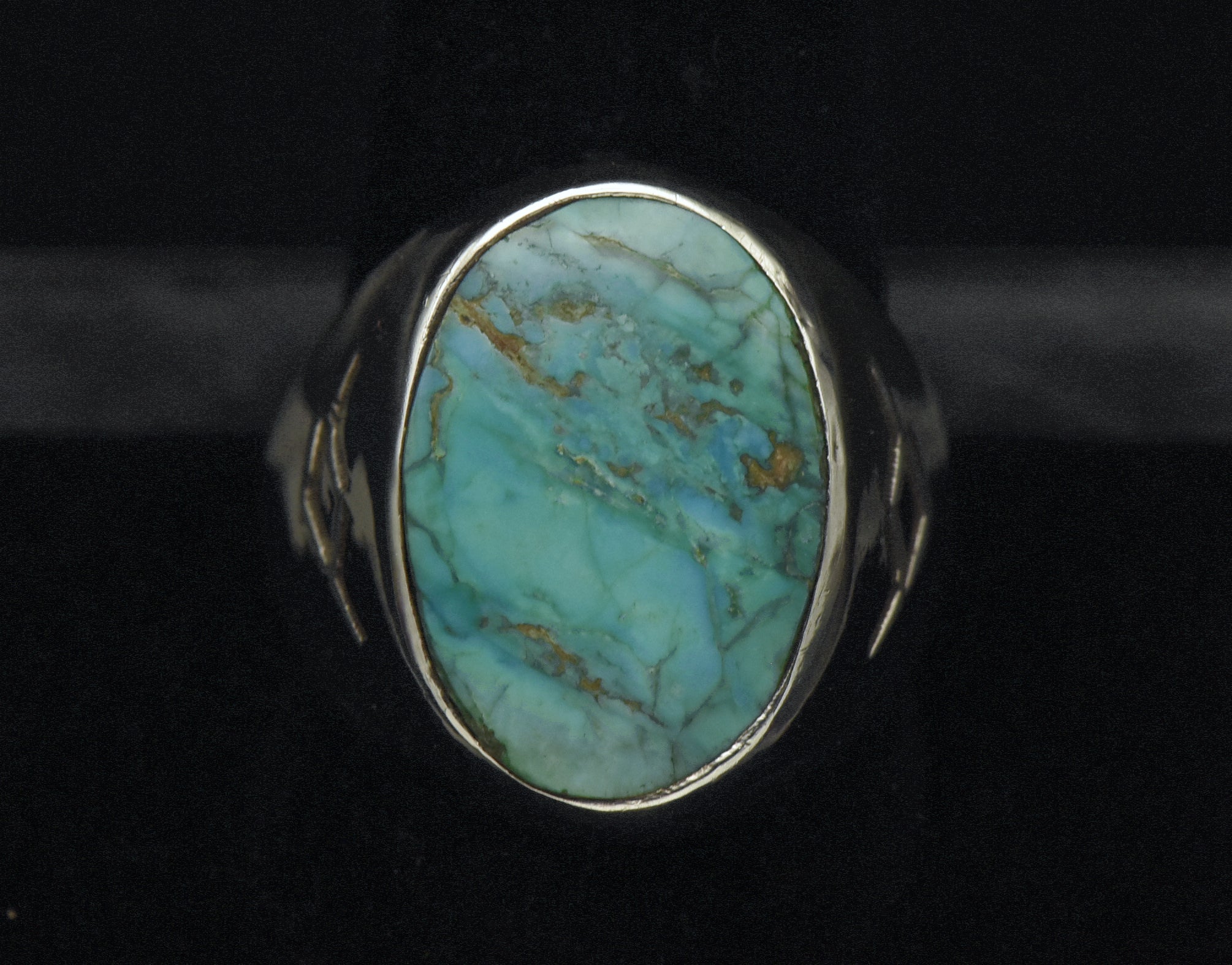 Vintage Sterling Silver and Turquoise Southwestern Style Ring - Size 11