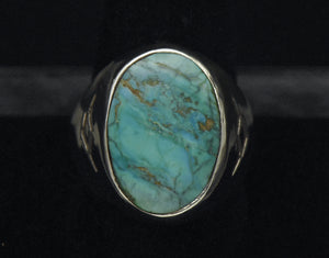 Vintage Sterling Silver and Turquoise Southwestern Style Ring - Size 11