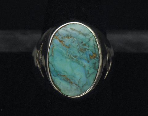 Vintage Sterling Silver and Turquoise Southwestern Style Ring - Size 11