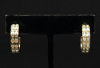 Vintage Gold Tone with Rhinestones Earrings