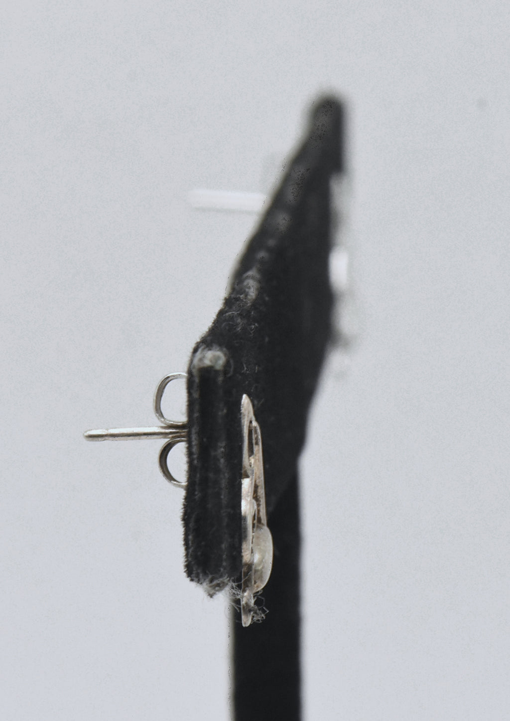 Beau - Vintage Sterling Silver Musical Symbol Stud Earrings - READ DESCRIPTION