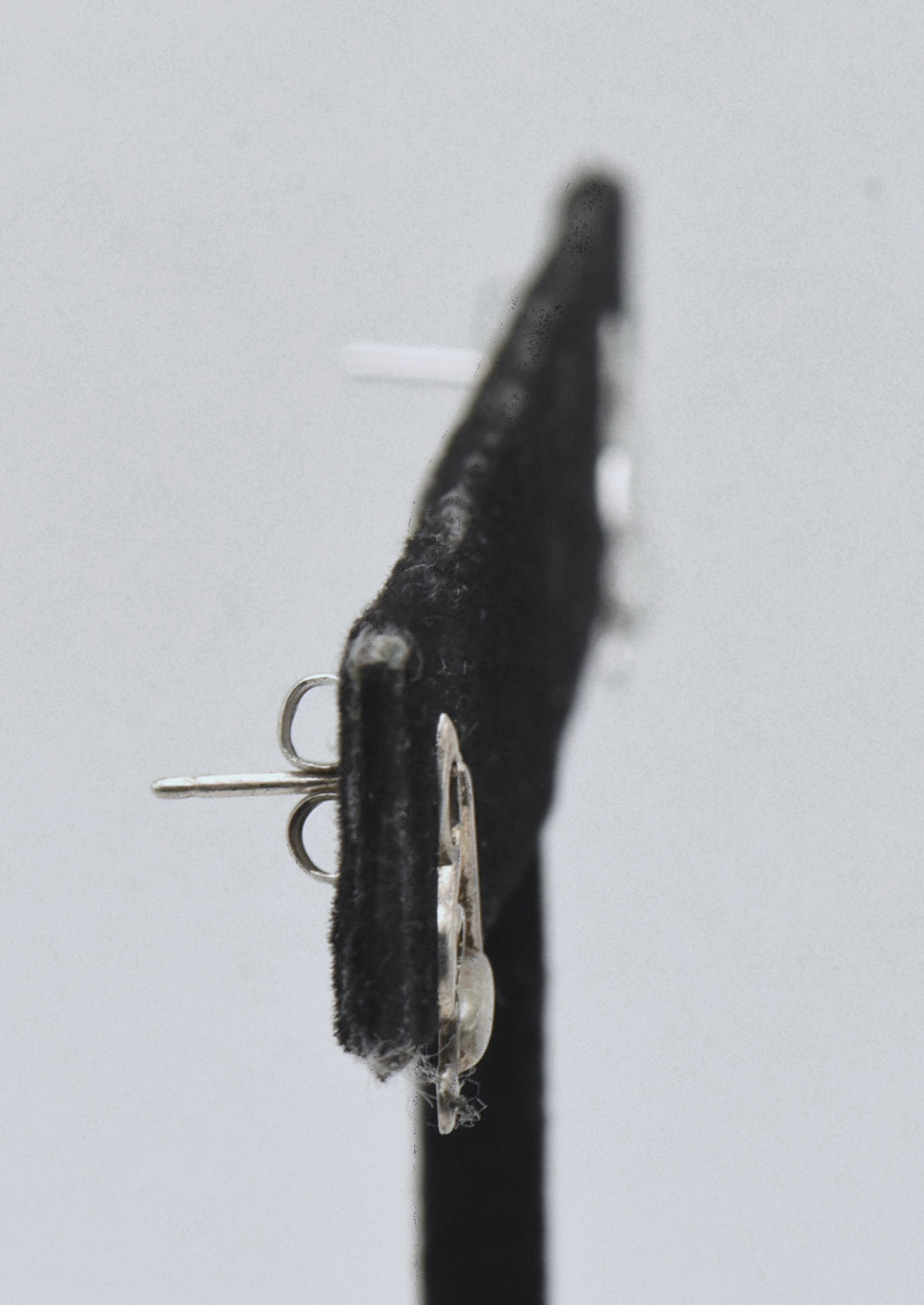 Beau - Vintage Sterling Silver Musical Symbol Stud Earrings - READ DESCRIPTION