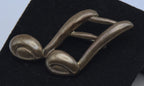 Vintage Sterling Silver Sixteenth Note Brooch