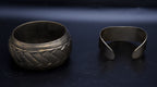Vintage Napier Cuff Bracelet and Vintage Handcrafted Brass Bangle Bracelet